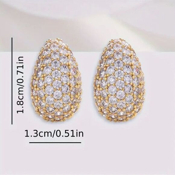 🎊 NEW Swarovski sparkling crystal teardrop earrings 🎊 - Picture 3 of 5